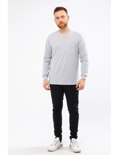 V Neck Summer Sweatshirt With Pocket | %100 Cotton | 30/1 Jersey fabric
