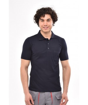 30/1 Jersey Polo Neck T-shirt | Single Pocket | %100 Cotton