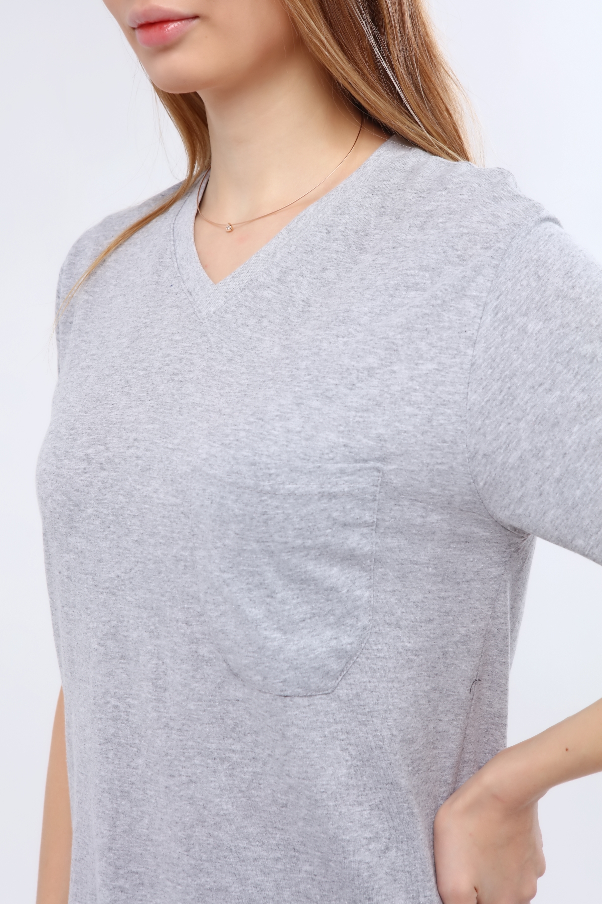 30/1 Jersey V Neck T-shirt | %100 Cotton | Single Pocket 