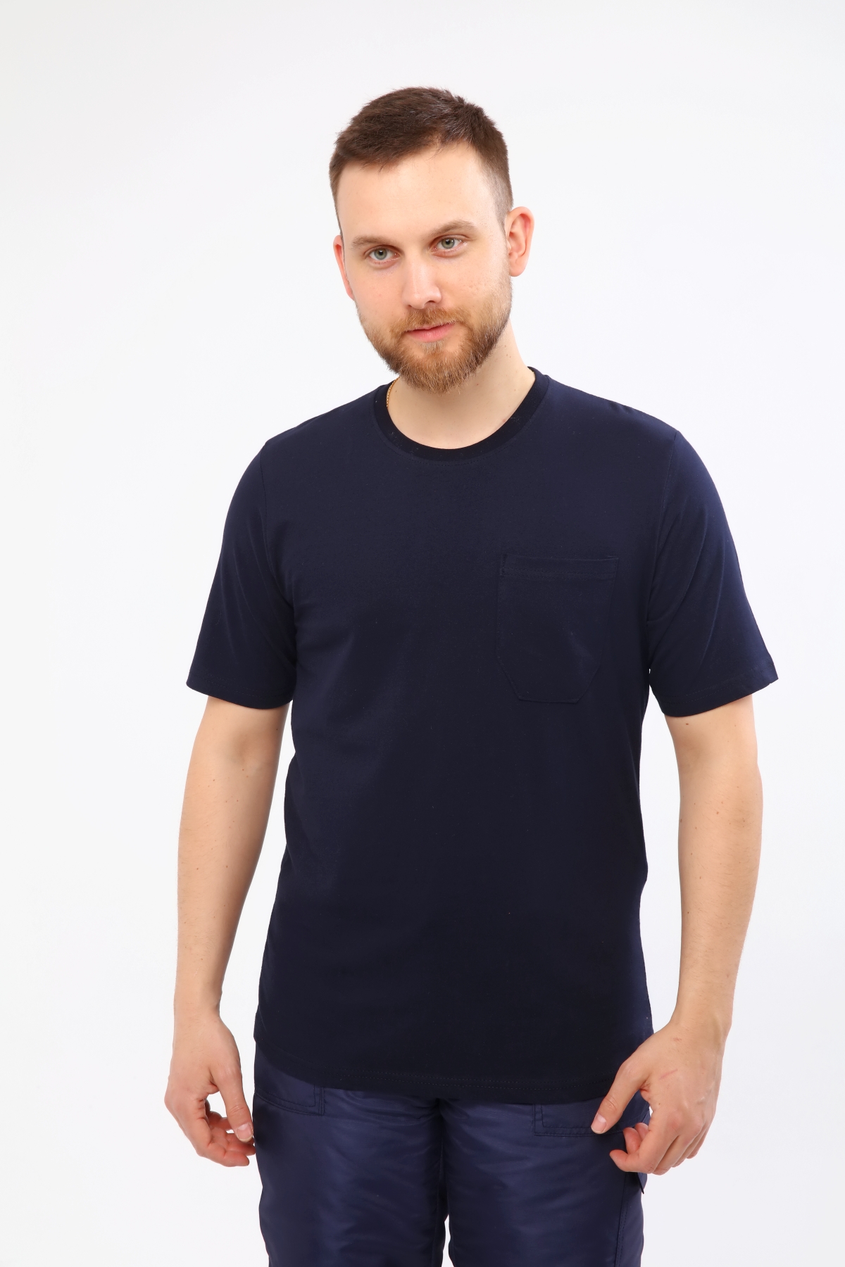 Pique Weave Polo Neck T-shirt | %100 Cotton | Single Pocket